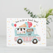 アイスクリームトラックファースト誕生日招待状ボーイガール 招待状 (スタンド正面)