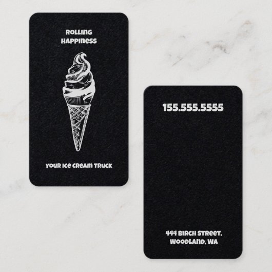 アイスクリームトラックプレミアム 名刺 (正面/裏面)