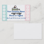 アイスクリームトラックロイヤリティパンチカード名刺 ロイヤリティカード (正面/裏面)