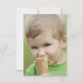 アイスクリームトラック写真グリーン教室バレンタイン カード (裏面)