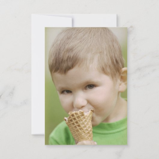 アイスクリームトラック写真グリーン教室バレンタイン カード (裏面)