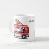 アイスクリームトラック名前をカスタムするマグ コーヒーマグカップ (正面左)