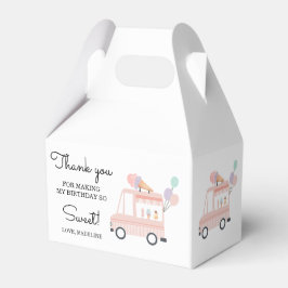 アイスクリームトラック夏1st女の子の誕生日お願いボックス フェイバーボックス