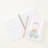 アイスクリームトラック新学期ノスタルジックレトロ ノートブック (内部)