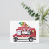 アイスクリームトラック葉書 ポストカード (スタンド正面)