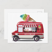 アイスクリームトラック葉書 ポストカード (正面/裏面)