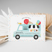 アイスクリームトラック誕生日パーティーの招待状 招待状