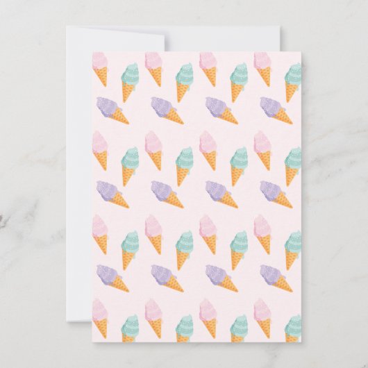 アイスクリームトラック誕生日パーティー 招待状 (裏面)