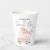 アイスクリームトラック1st誕生日パーティーピンクスイートワン 紙コップ (正面)