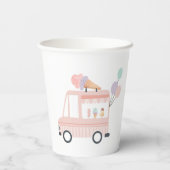 アイスクリームトラック1st誕生日パーティーピンクスイートワン 紙コップ (裏面)