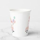 アイスクリームトラック1st誕生日パーティーピンクスイートワン 紙コップ (右)