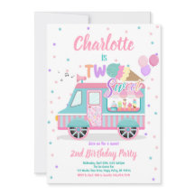 アイスクリームトラック2つの甘い2番目の誕生日パーティー