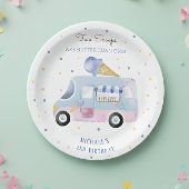 アイスクリームトラック2スクープの2番目の誕生日 ペーパープレート