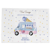 アイスクリームトラック2スクープの2番目の誕生日 ラージペーパーバッグ (裏面)