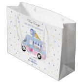 アイスクリームトラック2スクープの2番目の誕生日 ラージペーパーバッグ (裏面アングル)