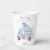 アイスクリームトラック2スクープの2番目の誕生日 紙コップ (裏面)