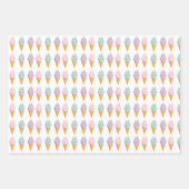 アイスクリームトラック&コーン誕生日パーティー ラッピングペーパーシート (正面3)