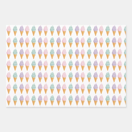 アイスクリームトラック&コーン誕生日パーティー ラッピングペーパーシート (正面3)