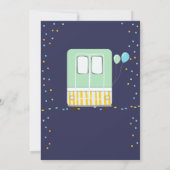 アイスクリームトラック スウィートタイム少年 ミントブルー 誕生日 招待状 (裏面)