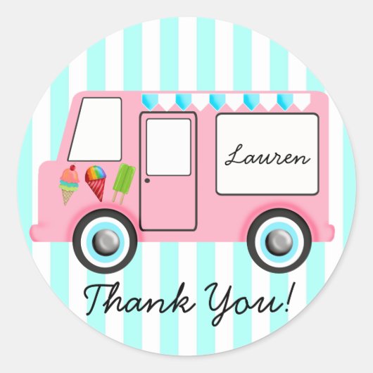 アイスクリームトラック ラウンドシール (正面)