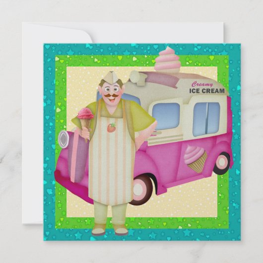 アイスクリームトラック – SRF 招待状 (正面)