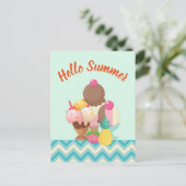 アイスクリームトリオネポリタン味ハローサマー ポストカード (スタンド正面)