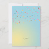 アイスクリームトリート誕生日招待状 招待状 (裏面)