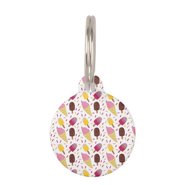 アイスクリームドッグIDラベル ペット　ネームタグ (正面)