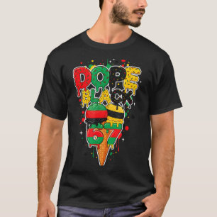 アイスクリームドリップシックスセブンメーム 6 7 ブラックヒストリー月間 Tシャツ