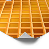 アイスクリームドリップワッフルコーンチョコレートとバニラ ポスター (角)