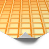 アイスクリームドリップワッフルコーンピンクと散水付き ポスター (角)