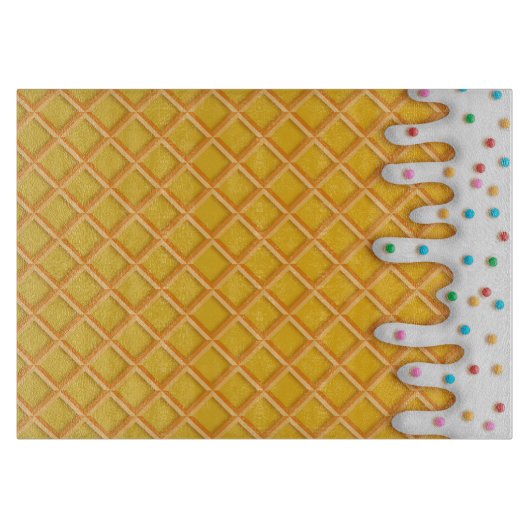 アイスクリームドリップワッフルコーン カッティングボード (正面)