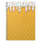 アイスクリームドリップワッフルコーン ノートブック (正面)