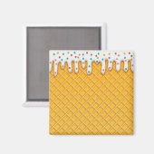 アイスクリームドリップワッフルコーン マグネット (正面/裏面)