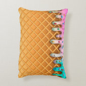 アイスクリームドリップワッフルピンク(スプリンクル付) アクセントクッション (裏面(縦))