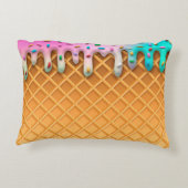 アイスクリームドリップワッフルピンク(スプリンクル付) アクセントクッション (裏面)