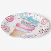 アイスクリームドーナツバースデーパーティー紙プレート ペーパープレート (アングル)