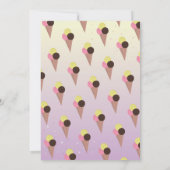 アイスクリームドーナツパーティー誕生日ピンクドーナツ 招待状 (裏面)