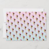 アイスクリームドーナツパーティー誕生日フォトドーナツ 招待状 (裏面)