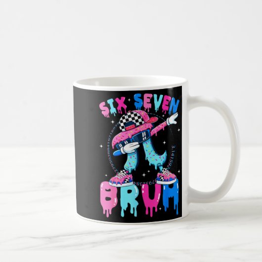 アイスクリームナンバーシックスセブンbruh 67ミームの日3.14 コーヒーマグカップ (右)