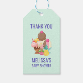アイスクリームネポリタン味ベビーシャワー感謝してい ギフトタグ