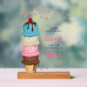 アイスクリームハズキスブライダルシャワーゲーム アクリルサイン (ニュートラル)