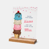 アイスクリームハズキスブライダルシャワーゲーム アクリルサイン (傾斜)