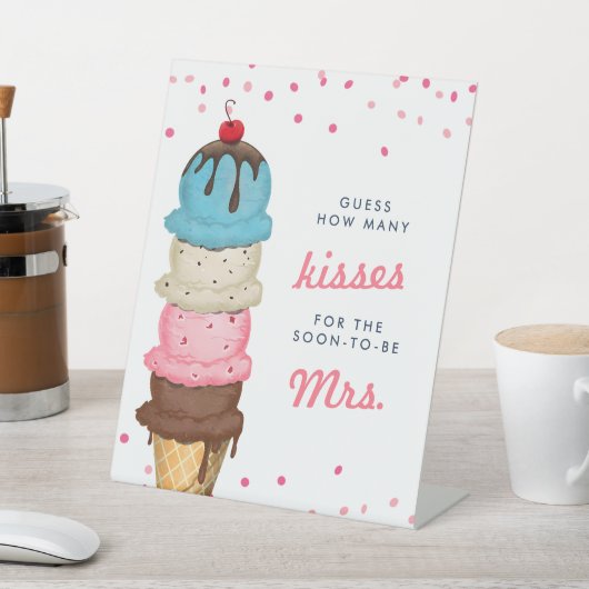 アイスクリームハズキスブライダルシャワーゲーム 台座サイン (インサイチュ)