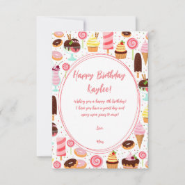 アイスクリームハッピーバースデーガールズスイートカワイバースデー