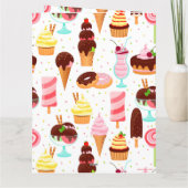 アイスクリームハッピーバースデーガールズスイートカワイバースデー カード (裏面)