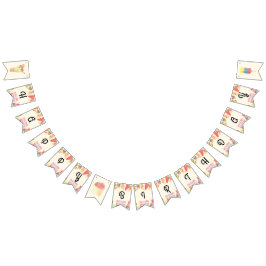 アイスクリームハッピーバースデーバンティンバナー バンティングフラッグ