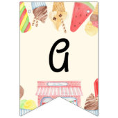 アイスクリームハッピーバースデーバンティンバナー バンティングフラッグ (第3の旗)