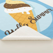 アイスクリームハローカスタムカラーブランケット シェルパブランケット (3/4)