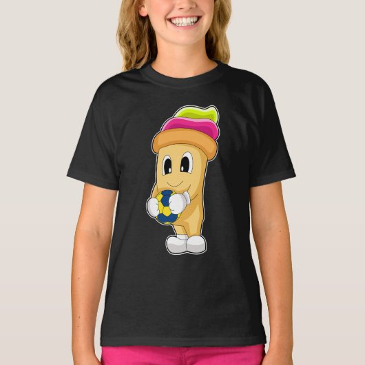 アイスクリームハンドボール選手ハンドボール Tシャツ (正面)